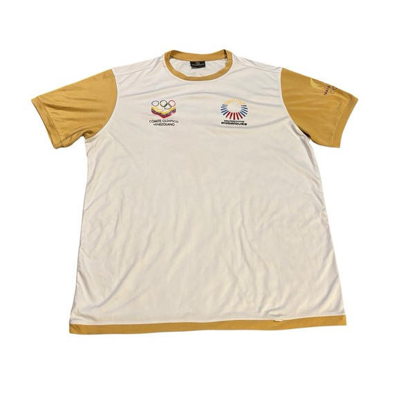 Skyros Venezuela Olympics Tee White Golf Mens Medium Paris 2024 Activewear - Picture 1 of 8